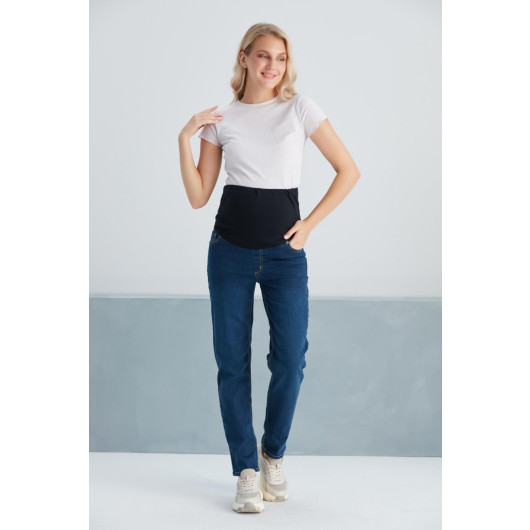 4523-Mother Cut Ankle Length Flexible Maternity Jeans