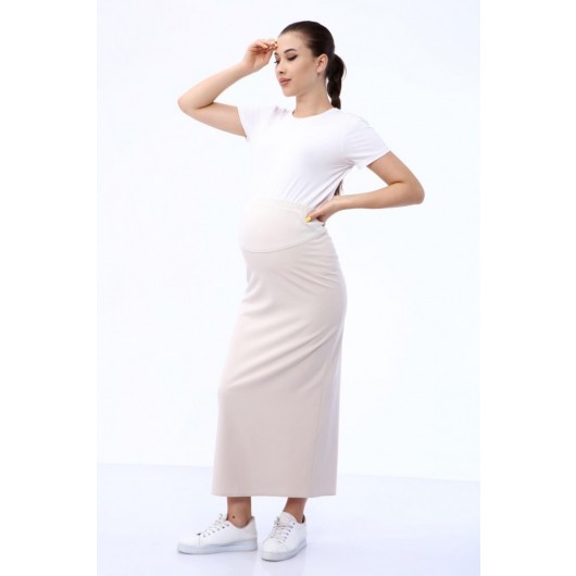 6222-Pleated Pregnant Pencil Skirt