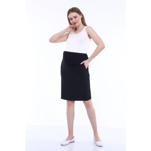 Maternity Wear Pocket Mini Pencil Skirt