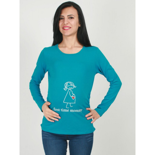 Maternity T-Shirt With Mother And Baby Heart