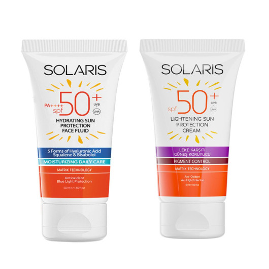 Solaris Sunscreen For All Skin Types Spf 50+ (50 Ml) And Anti-Blemish Sunscreen Spf 50+ (50 Ml)