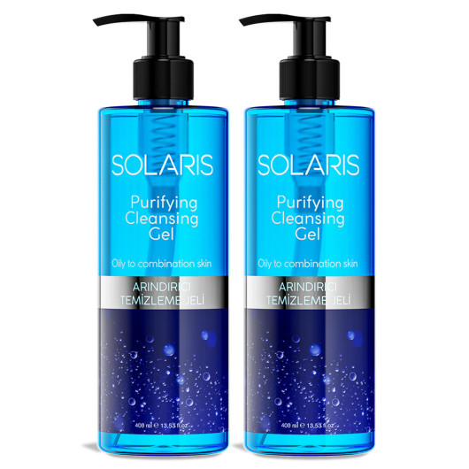 Solaris Facial Cleansing Gel Cleanser 400Ml X 2Pcs