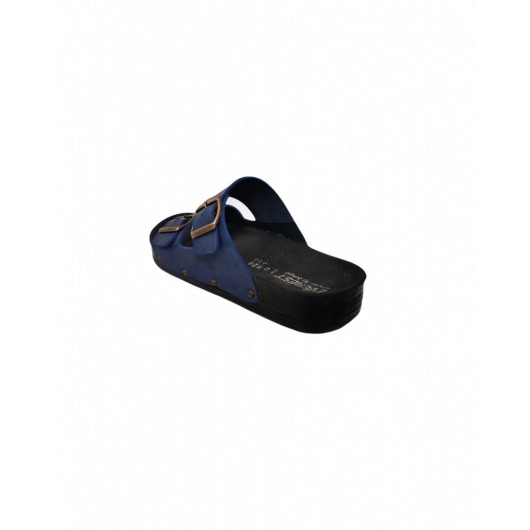 Men's Navy Blue Anatomical Sole Slippers