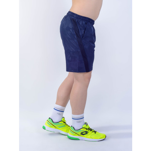 Crosstime Navy Lycra Shorts For Men 4026-01