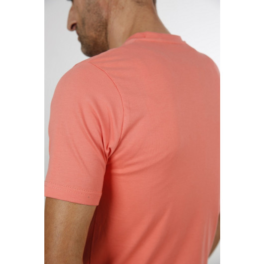 Men's Sunflower V-Neck Slim Fit Short Sleeve T-Shirt