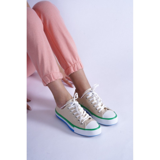 Women's Beige Convers Sneaker Sneakers