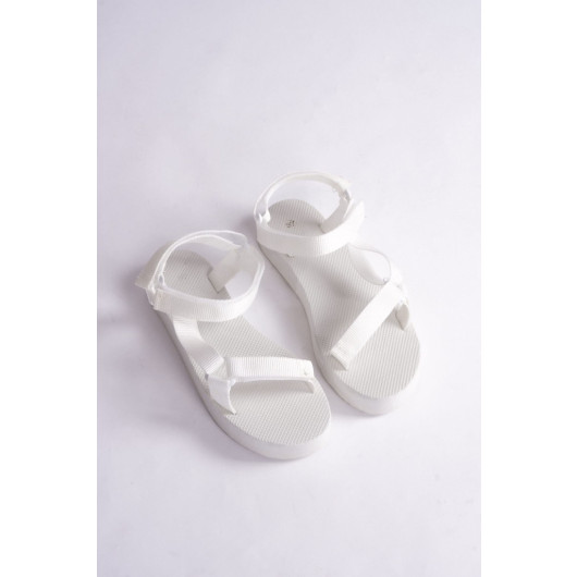 Women's White Summer Colorful Sandals