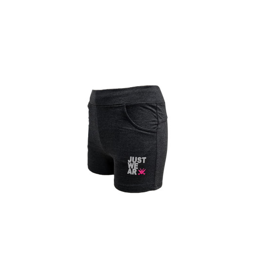 Women's Smoked Waist Elastic Printed Pocket Mini Shorts