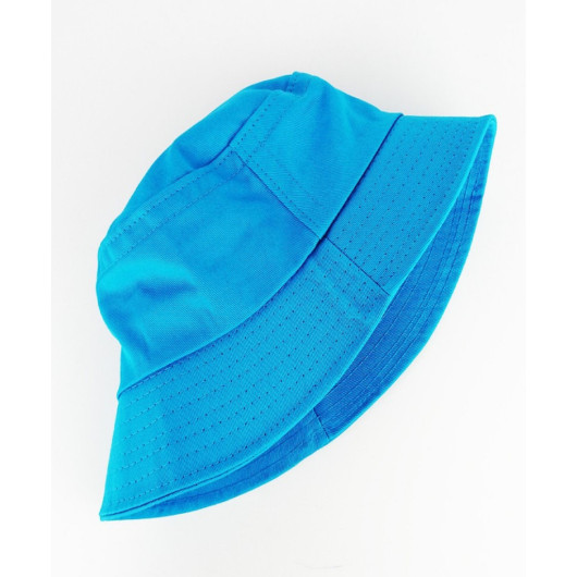 قبعة (طاقية) دلو نسائية لون ازرق