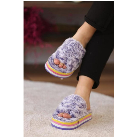 Women's Purple House Slippers