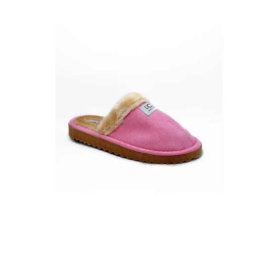 Women's Pink Furry House Slippers