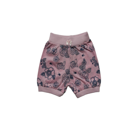 Baby Girl Pink Floral Patterned Shorts