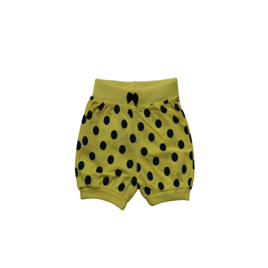 Baby Girl Yellow Patterned Shorts