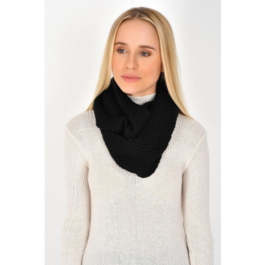 Women's Black Knitted Neck Collar By2022-01