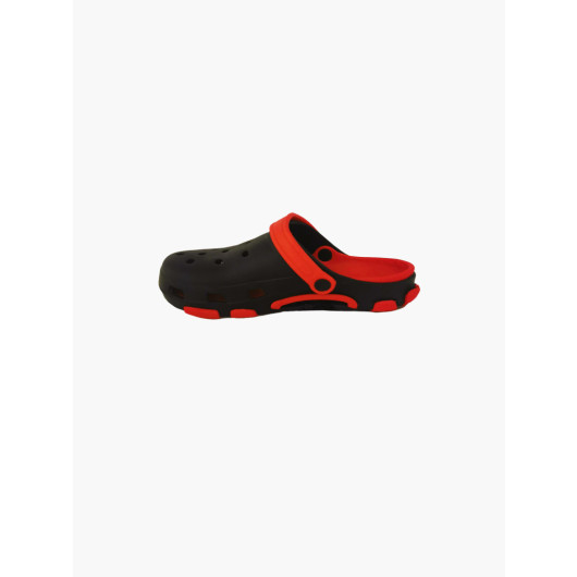 Men's Black Red Sandals Slippers