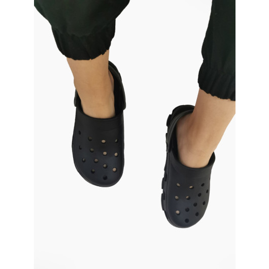 Women's Black Gray Sandals Slippers