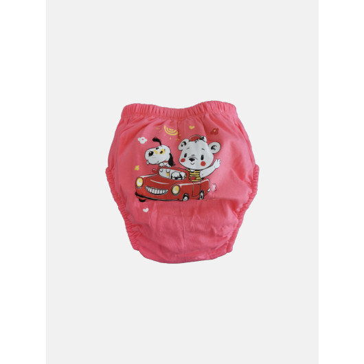 Baby Girl Pomegranate Blossom Teddy Bear Training Panties