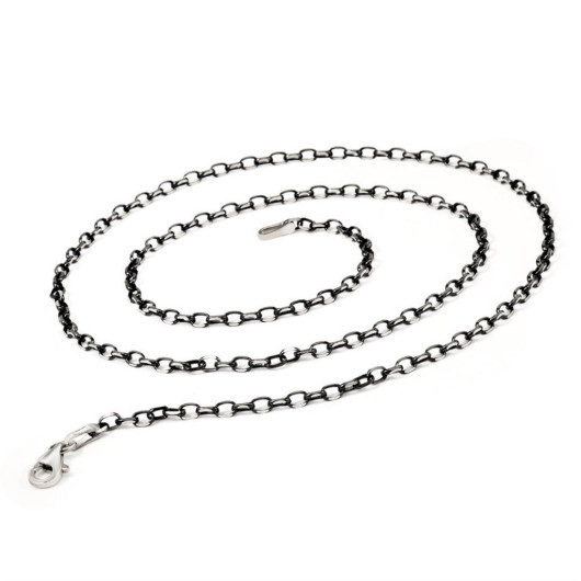 925 Sterling Silver 55 Cm Men's Chain Necklace