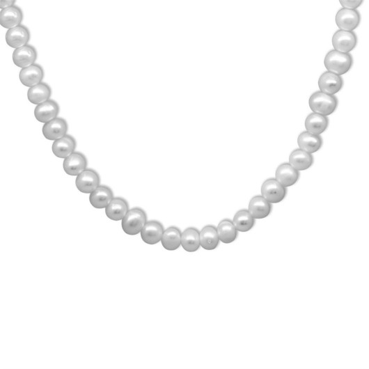 60 Cm Elegant Natural Pearl Men Necklace With 925 Sterling Silver Mechanism