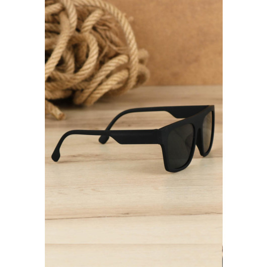 نظارة شمسية بإطار مربع لون أسود للرجال