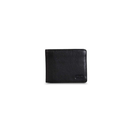 Diga Horizontal Black Leather Men's Wallet