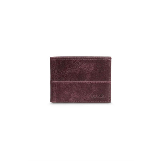 Guard Antique Claret Red Slim Classic Leather Men's Wallet