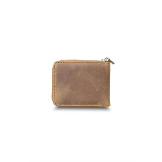 Guard Antique Taba Zipper Horizontal Mini Leather Wallet