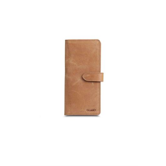 Guard Antique Taba Leather Phone Wallet With Card And Money Slot