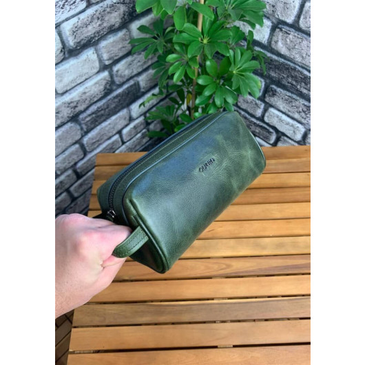 حقيبة يد من الجلد مناسبة للجميع بلون اخضر عتيق من Guard