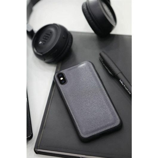 Guard Anthracite Saffiano Leather Iphone X / Xs Case