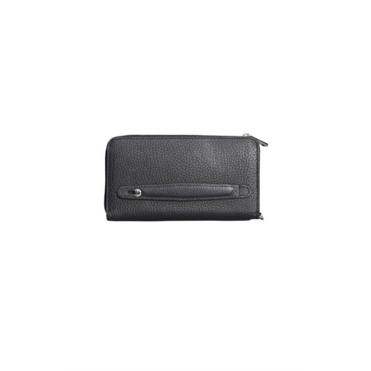 Guard Black Multifunctional Genuine Leather Wallet And Clutch Bag
