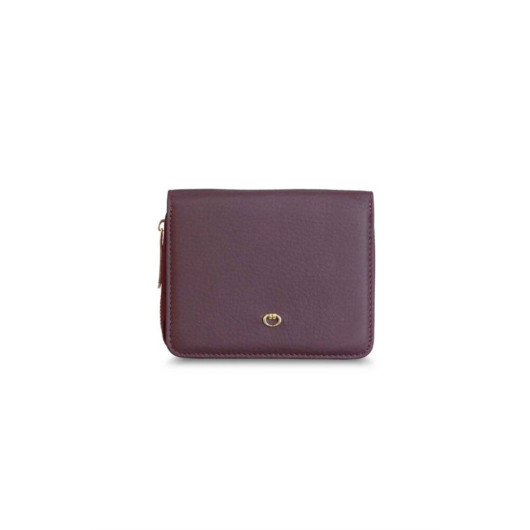 Guard Claret Red Coin Genuine Leather Women's Wallet