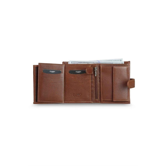 Guard Multi-Compartment Vertical Glazed Leather Men's Wallet