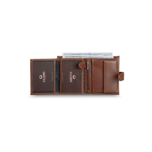 Guard Multi-Compartment Vertical Glazed Leather Men's Wallet