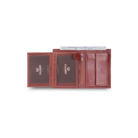 Guard Multi-Compartment Tan Leather Men's Wallet