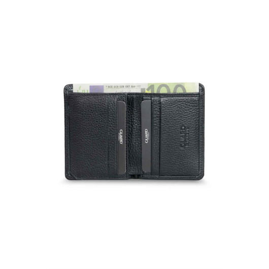 Guard Extra Slim Black Genuine Leather Men's Wallet