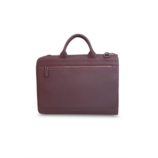 Guard Slim Claret Red Genuine Leather Briefcase