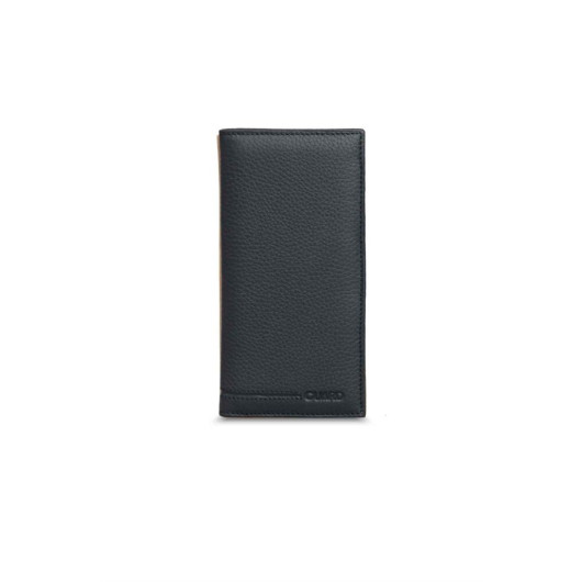 Guard Slim Matte Black Leather Portfolio Wallet