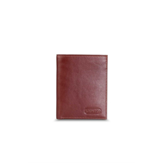 Guard Slim Tan Vertical Leather Men's Wallet