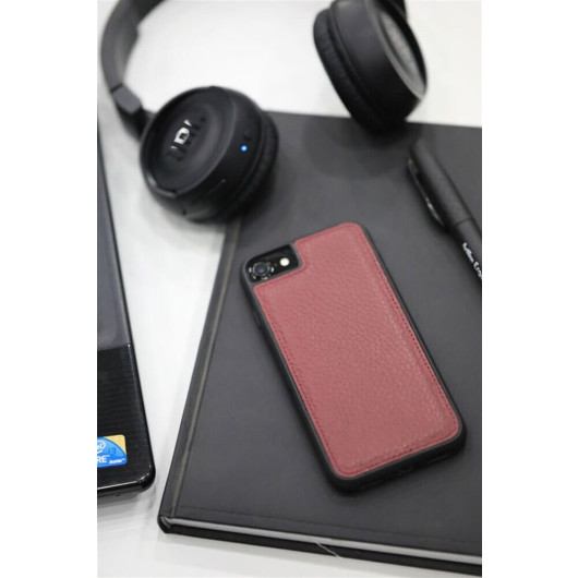Guard Burgundy Leather Phone Case For Iphone 6 / 6S / 7