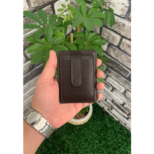 Guard Brown Leather Card Holder