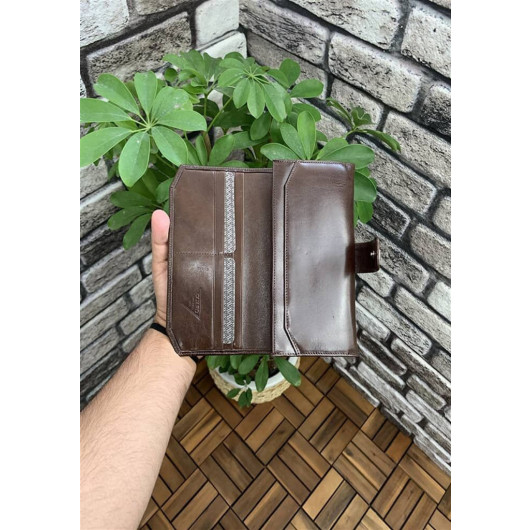 Guard Brown Flip Leather Women's Wallet
