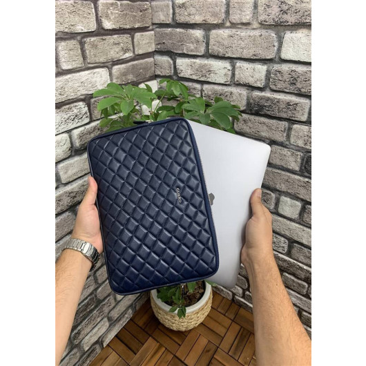 Guard Navy Blue Quilted Clutch Bag