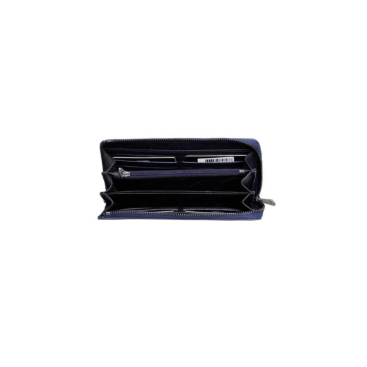 Navy Blue Multifunctional Genuine Leather Wallet And Clutch Bag