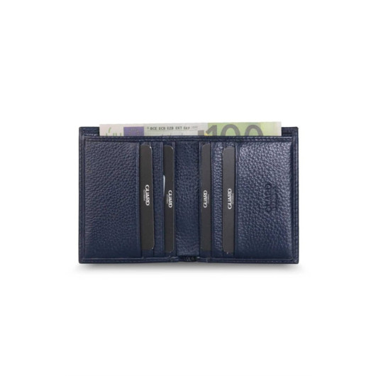 Guard Navy Blue Leather Men's Wallet