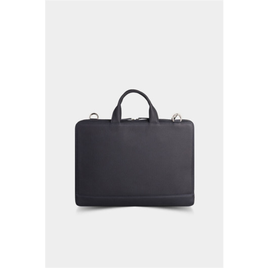 Guard Navy Blue Leather Special Edition Laptop And Briefcase