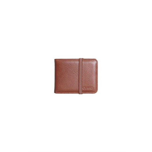 Guard Elastic Sport Genuine Leather Tobacco Wallet
