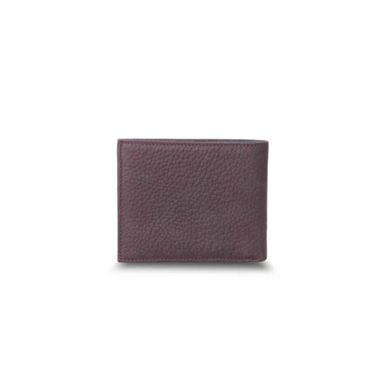 Guard Matt Claret Red - Navy Blue Horizontal Leather Wallet