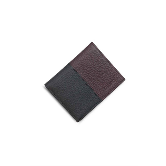 Guard Matte Claret Red/Black Leather Men's Wallet