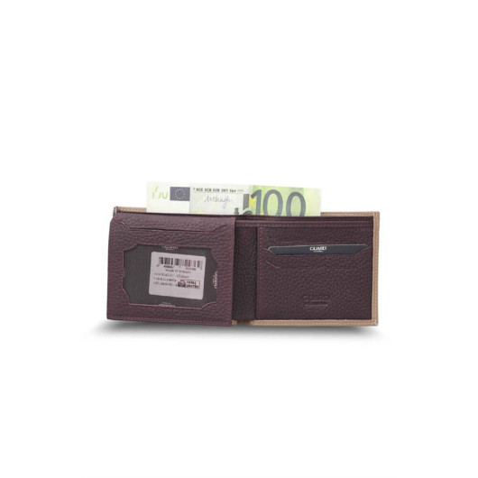 Guard Matte Dried Rose - Claret Red Horizontal Leather Wallet